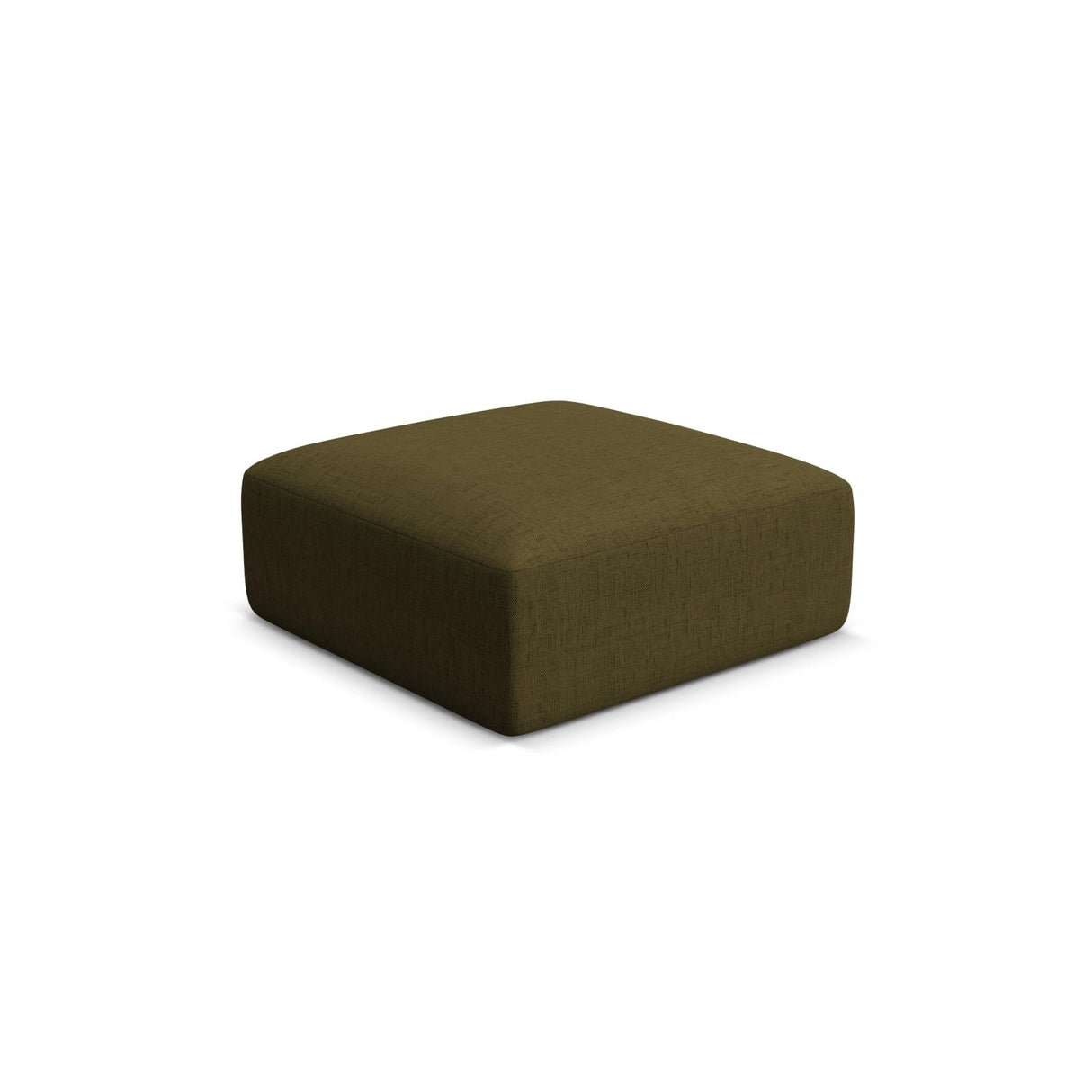 Campi Pouf aus Strukturierter Stoff in Grün (Moly 38), 90x90x40 cm von Cosmopolitan Design – Bild 3