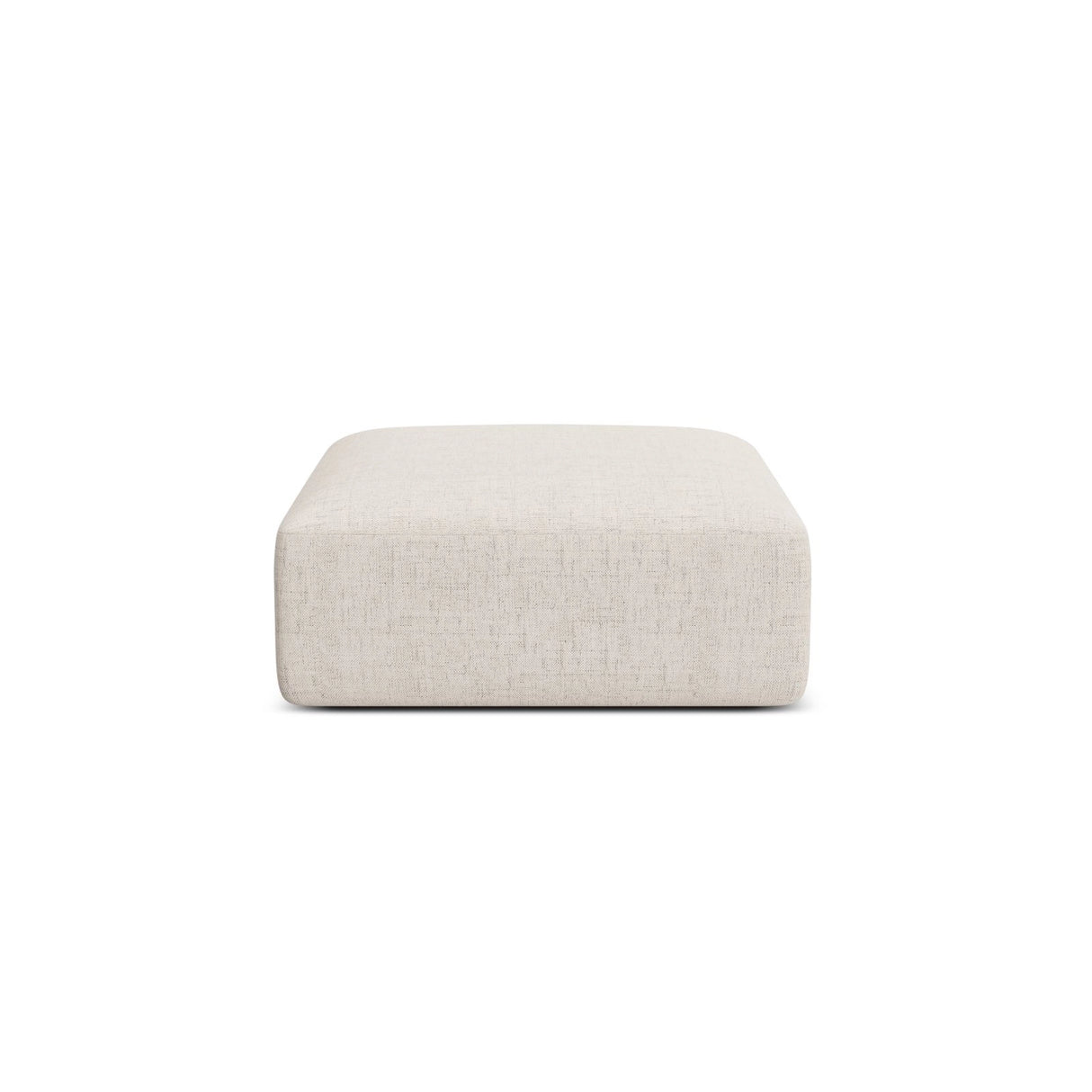 Campi Pouf aus Strukturierter Stoff in Hellbeige (Moly 02), 90x90x40 cm von Cosmopolitan Design – Bild 1
