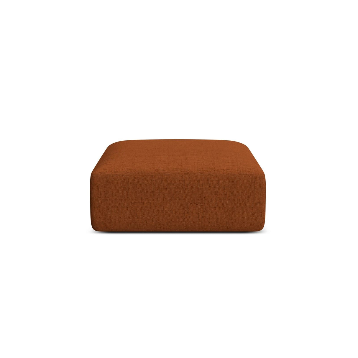 Campi Pouf aus Strukturierter Stoff in Ziegelstein (Moly 54), 90x90x40 cm von Cosmopolitan Design – Bild 1
