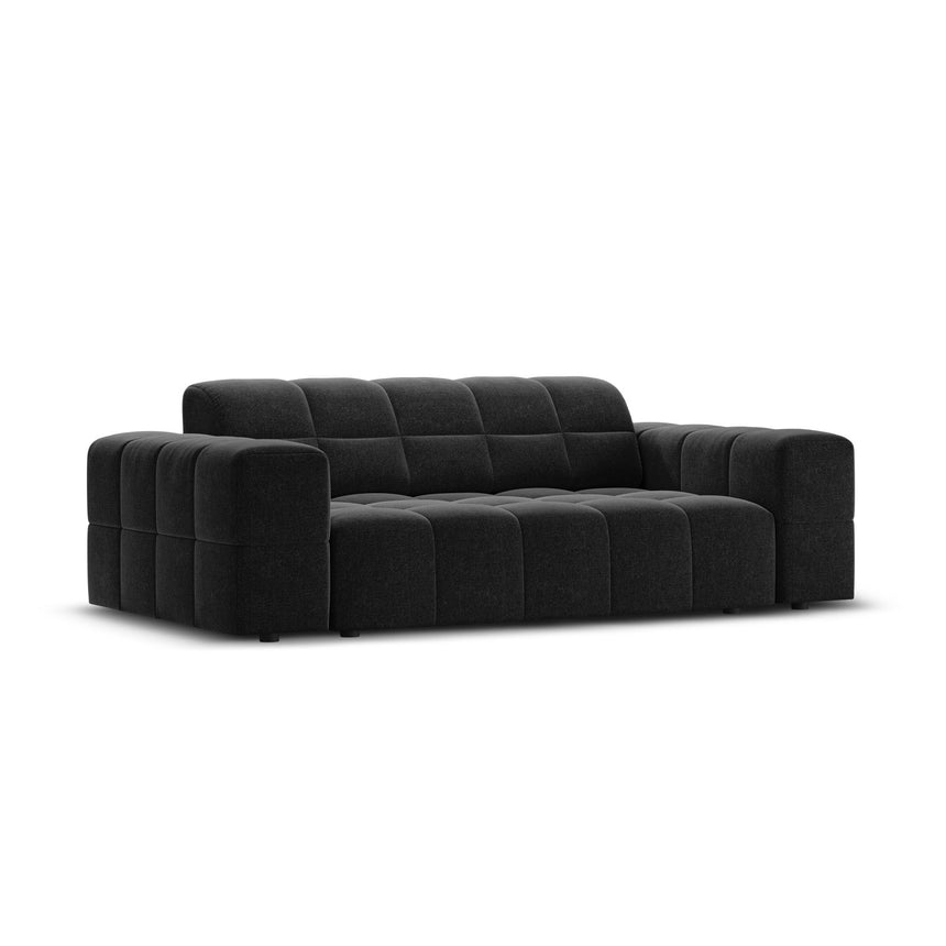 Chicago 2-Sitzer Sofa aus Chenille in Schwarz (Haga 19), 175x102x70 cm von Cosmopolitan Design – Bild 4