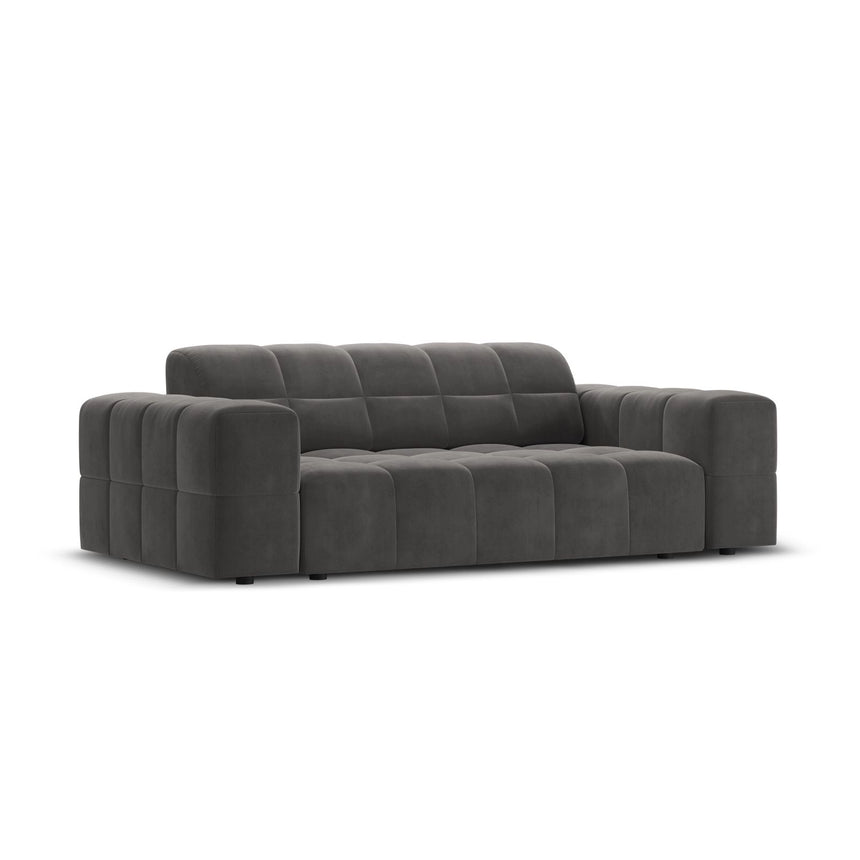 Chicago 2-Sitzer Sofa aus Samt in Grau (Bluvel 14), 175x102x70 cm von Cosmopolitan Design – Bild 4