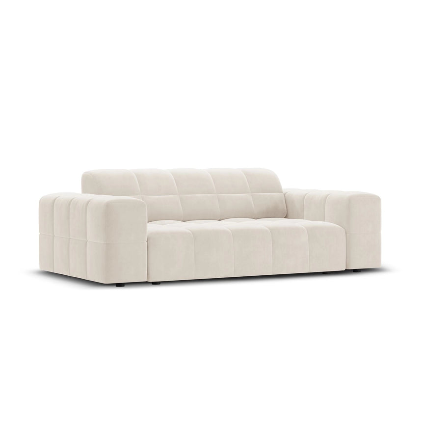 Chicago 2-Sitzer Sofa aus Samt in Hellbeige (Bluvel 22), 175x102x70 cm von Cosmopolitan Design – Bild 4