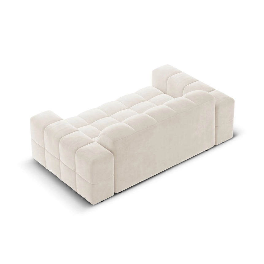 Chicago 2-Sitzer Sofa aus Samt in Hellbeige (Bluvel 22), 175x102x70 cm von Cosmopolitan Design – Bild 5