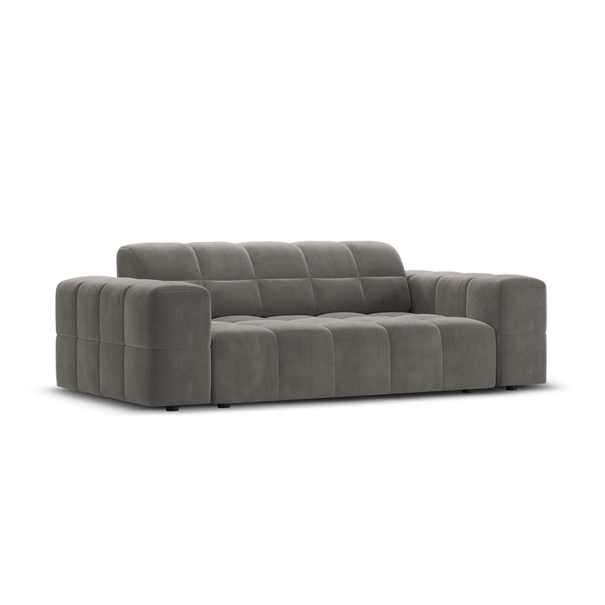 Chicago 2-Sitzer Sofa aus Samt in Hellgrau (Bluvel 13), 175x102x70 cm von Cosmopolitan Design – Bild 4