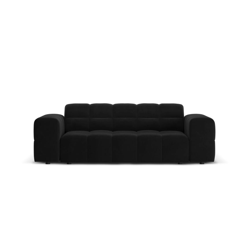 Chicago 2-Sitzer Sofa aus Samt in Schwarz (Bluvel 19), 175x102x70 cm von Cosmopolitan Design – Bild 1