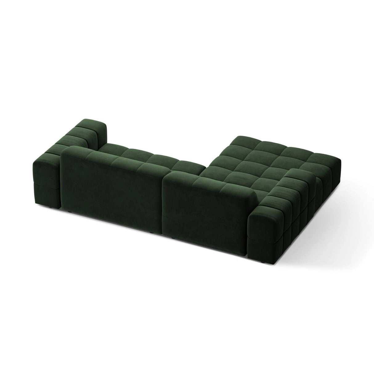 Chicago 3-Sitzer Ecksofa, Linke Seite, aus Samt in Flaschengrün (Venus 2940), 234x167 cm von Cosmopolitan Design – Bild 3