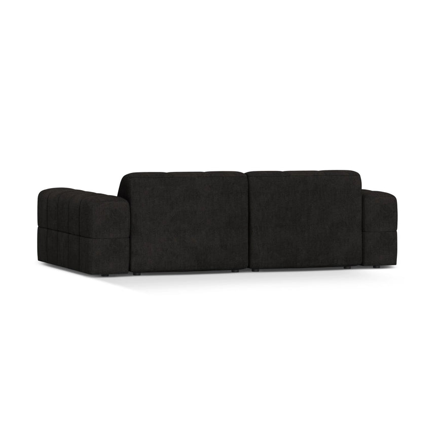 Chicago 3-Sitzer Sofa aus Chenille in Anthrazit (Eden 21 Black), 212x102 cm von Cosmopolitan Design – Bild 4
