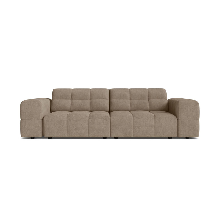 Chicago 3-Sitzer Sofa aus Chenille in Dunkelbeige (Eden 4 Beige), 212x102 cm von Cosmopolitan Design – Bild 1