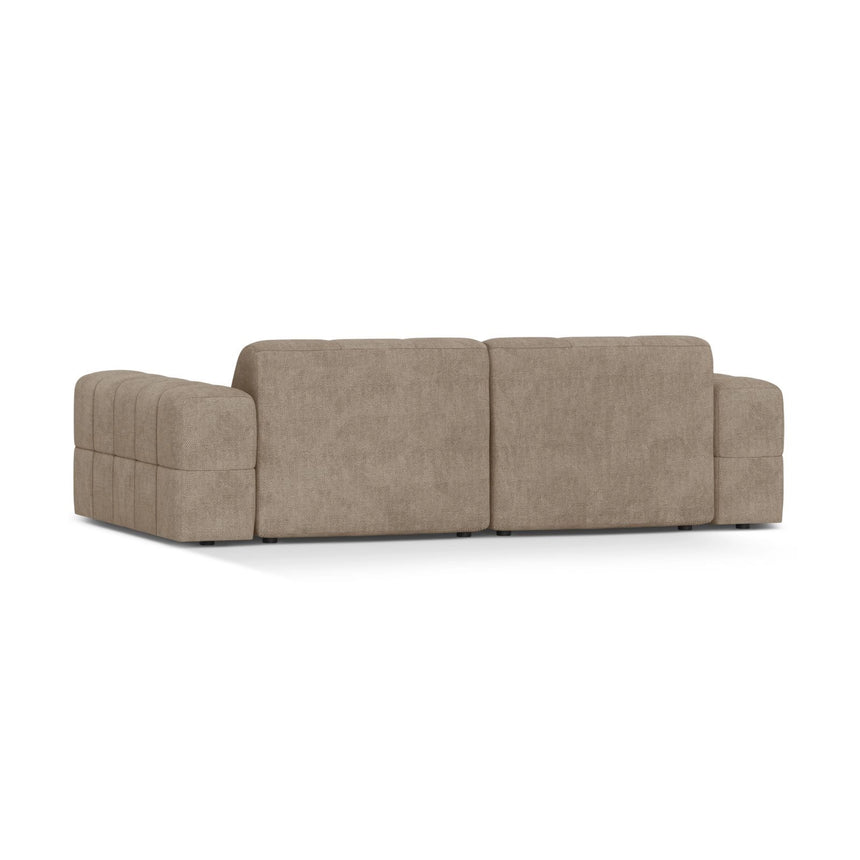 Chicago 3-Sitzer Sofa aus Chenille in Dunkelbeige (Eden 4 Beige), 212x102 cm von Cosmopolitan Design – Bild 4