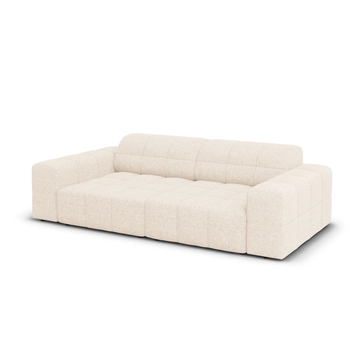Chicago 3-Sitzer Sofa aus Chenille in Hellbeige (Haga 23), 204x102x70 cm von Cosmopolitan Design – Bild 4