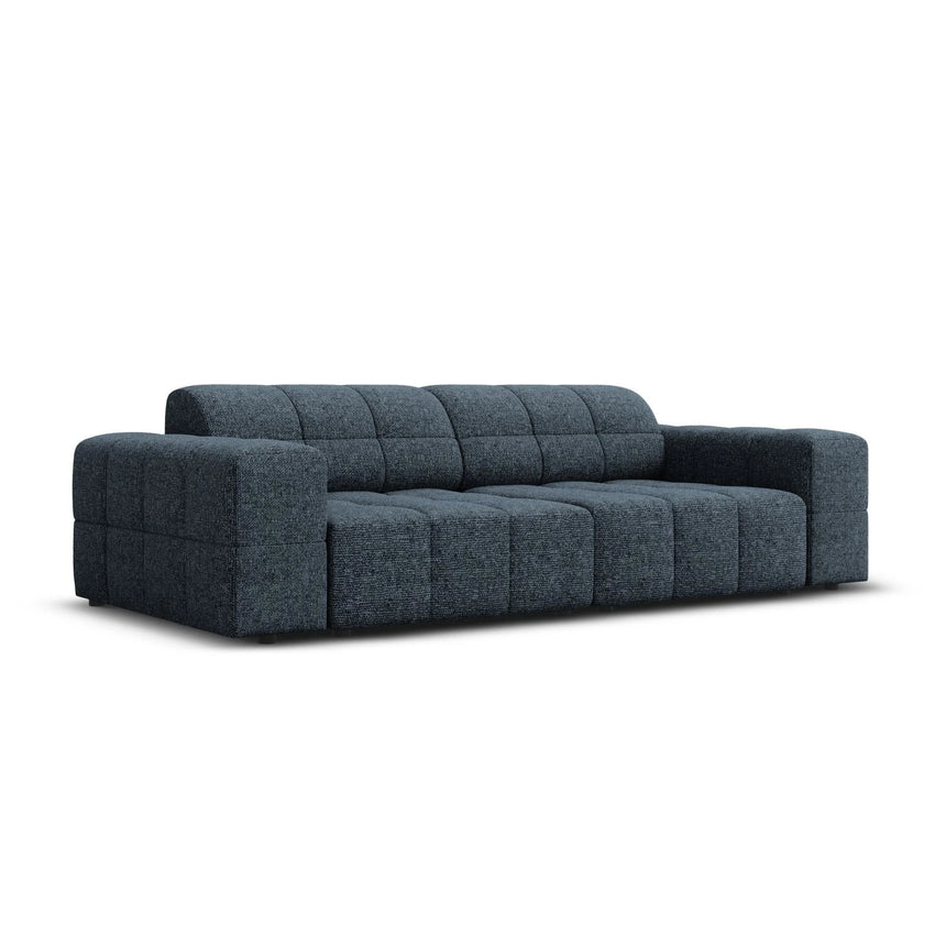 Chicago 3-Sitzer Sofa aus Chenille in Königsblau (Haga 86), 204x102x70 cm von Cosmopolitan Design – Bild 3