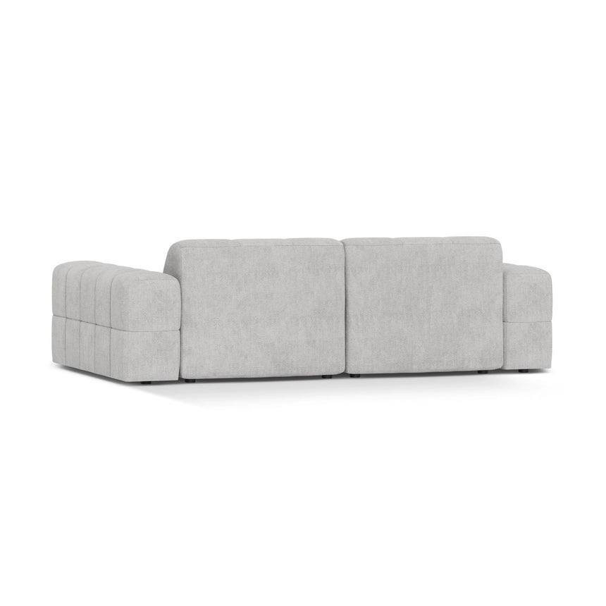 Chicago 3-Sitzer Sofa aus Chenille in Silber (Eden 17 Silver), 212x102 cm von Cosmopolitan Design – Bild 4