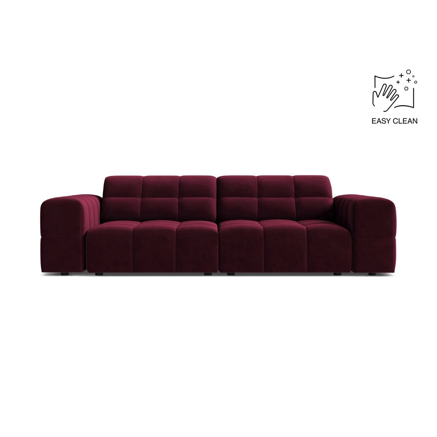 Chicago 3-Sitzer Sofa aus Samt in Burgund (Venus 2932), 212x102 cm von Cosmopolitan Design – Bild 1