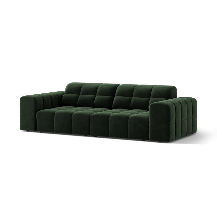 Chicago 3-Sitzer Sofa aus Samt in Flaschengrün (Venus 2940), 212x102 cm von Cosmopolitan Design – Bild 3