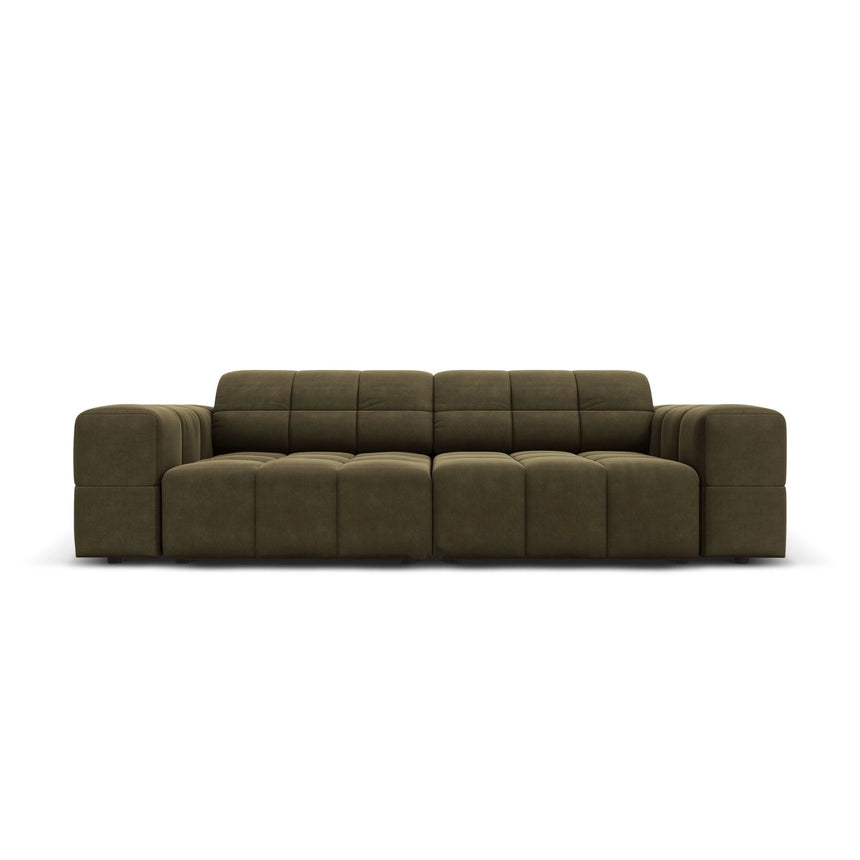 Chicago 3-Sitzer Sofa aus Samt in Grün (Bluvel 77), 204x102x70 cm von Cosmopolitan Design – Bild 1