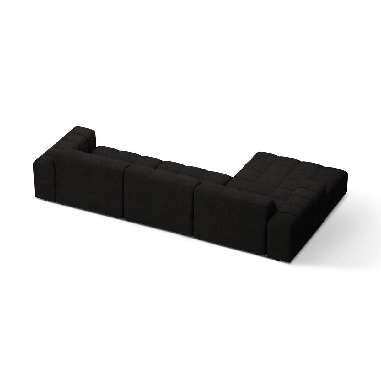 Chicago 4-Sitzer Ecksofa, Linke Seite, aus Chenille in Anthrazit (Eden 21 Black), 294x167 cm von Cosmopolitan Design – Bild 4