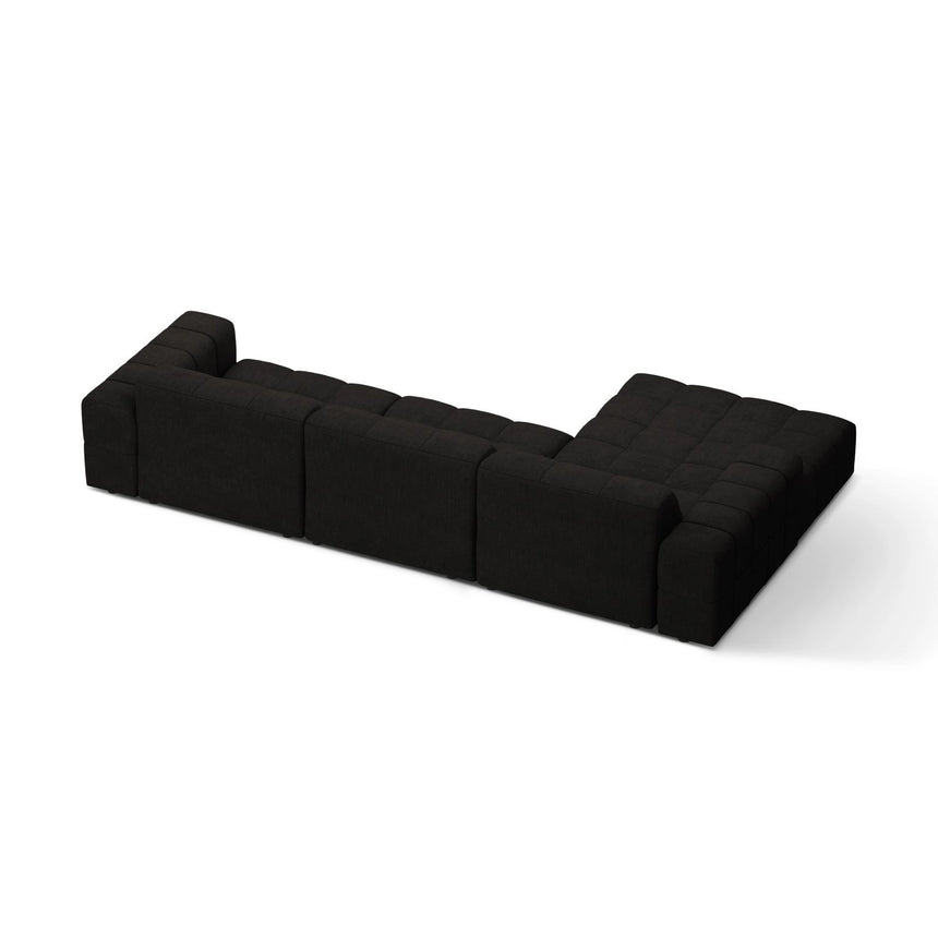 Chicago 4-Sitzer Ecksofa, Linke Seite, aus Chenille in Anthrazit (Eden 21 Black), 294x167 cm von Cosmopolitan Design – Bild 4