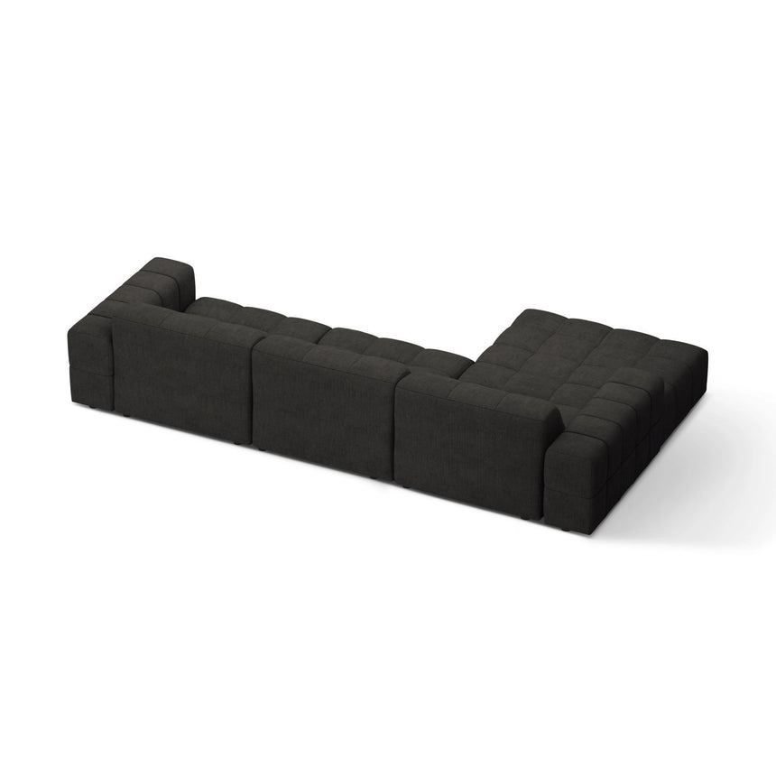Chicago 4-Sitzer Ecksofa, Linke Seite, aus Chenille in Dunkelgrau (Eden 20 Graphite), 294x167 cm von Cosmopolitan Design – Bild 4