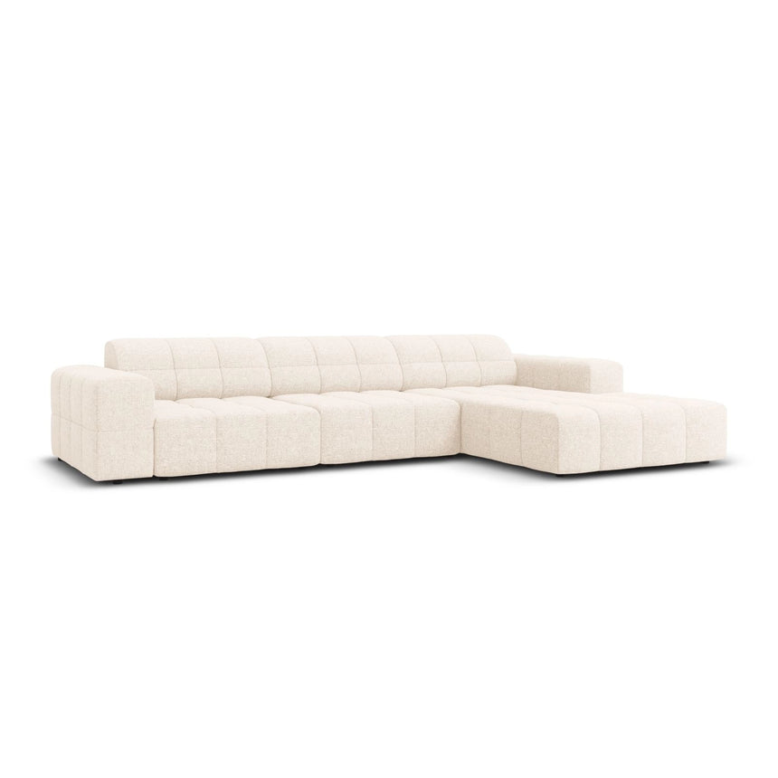 Chicago 4-Sitzer Ecksofa, Rechte Seite, aus Samt oder Chenille, 284x166x70 cm von Cosmopolitan Design – Bild 3