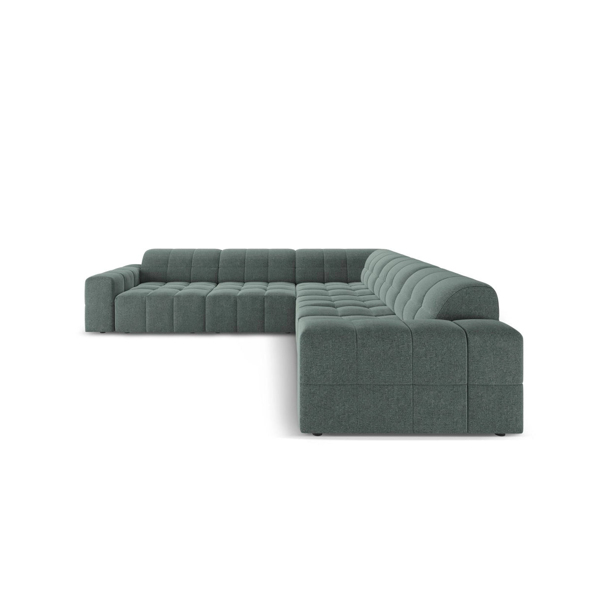 Chicago 4-Sitzer Ecksofa, symmetrisch, aus Chenille in Petrol (Haga 78), 287x287x70 cm von Cosmopolitan Design – Bild 3