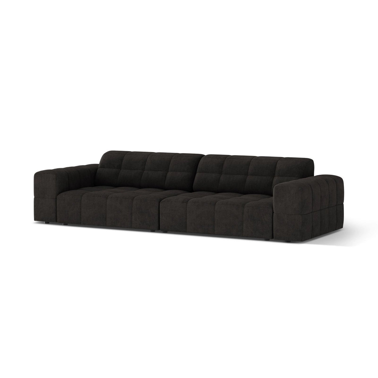 Chicago 4-Sitzer Sofa aus Chenille in Anthrazit (Eden 21 Black), 252x102 cm von Cosmopolitan Design – Bild 3