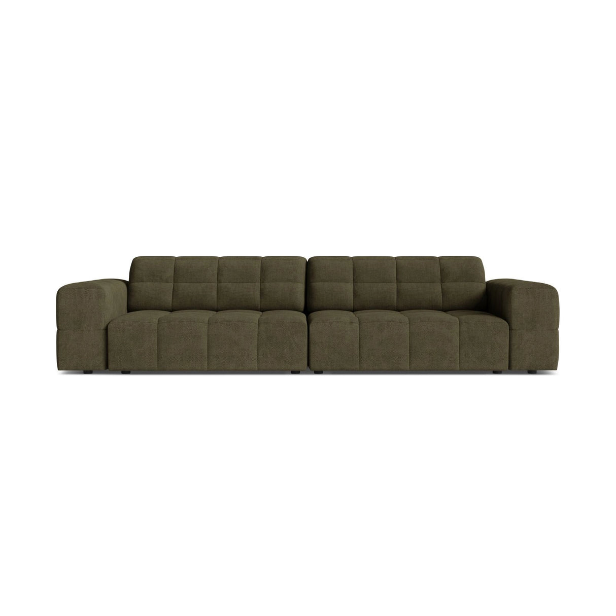 Chicago 4-Sitzer Sofa aus Chenille in Grün (Eden 12 Olive), 252x102 cm von Cosmopolitan Design – Bild 1