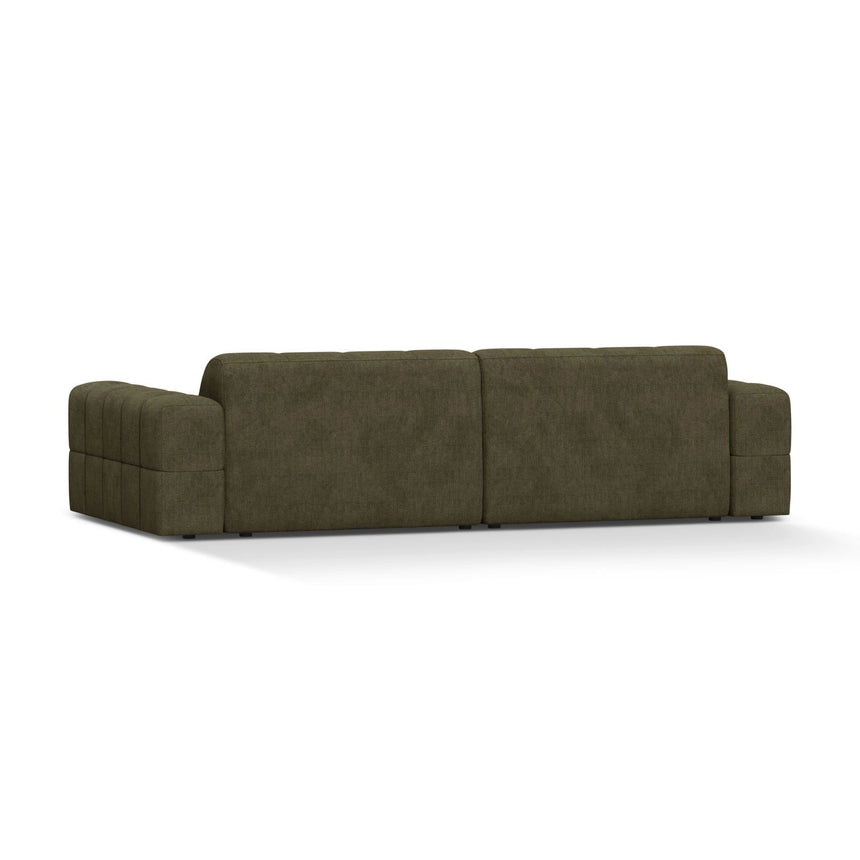 Chicago 4-Sitzer Sofa aus Chenille in Grün (Eden 12 Olive), 252x102 cm von Cosmopolitan Design – Bild 4