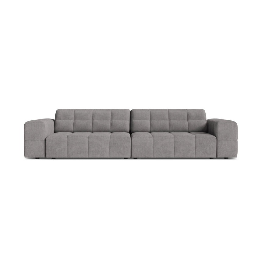Chicago 4-Sitzer Sofa aus Chenille in Hellgrau (Eden 18 Grey), 252x102 cm von Cosmopolitan Design – Bild 1
