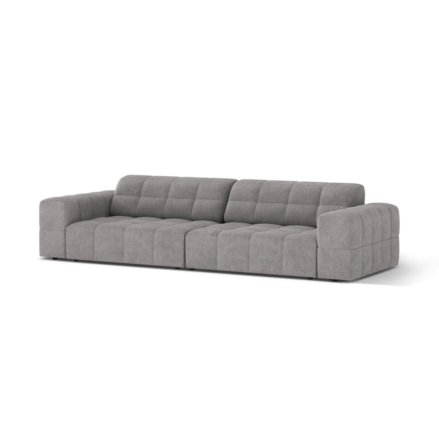 Chicago 4-Sitzer Sofa aus Chenille in Hellgrau (Eden 18 Grey), 252x102 cm von Cosmopolitan Design – Bild 3