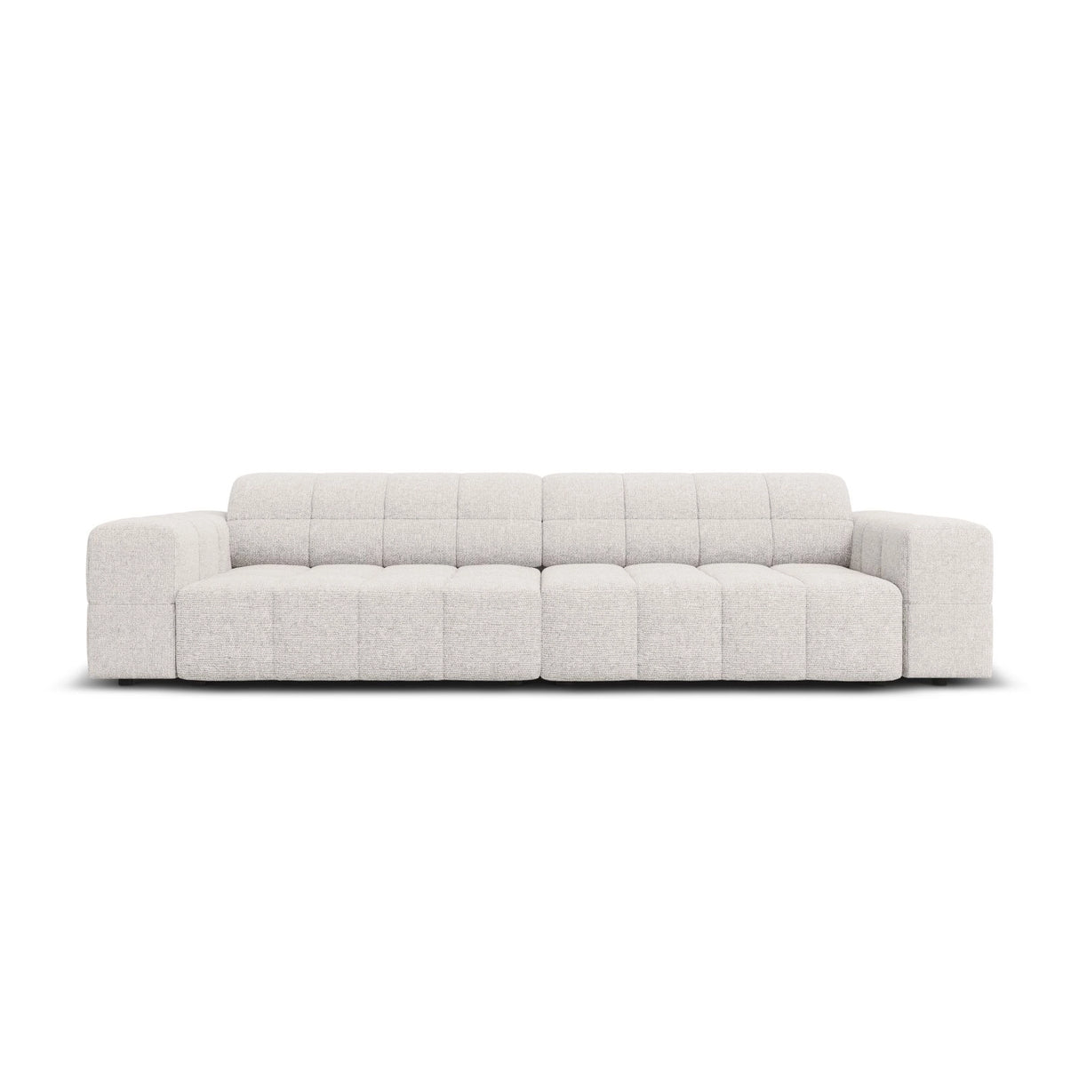 Chicago 4-Sitzer Sofa aus Chenille in Hellgrau (Haga 06), 244x102x70 cm von Cosmopolitan Design – Bild 1