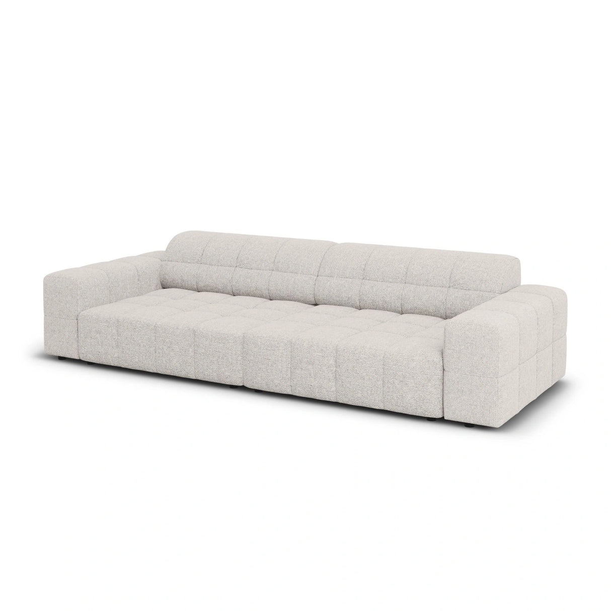 Chicago 4-Sitzer Sofa aus Chenille in Hellgrau (Haga 06), 244x102x70 cm von Cosmopolitan Design – Bild 4