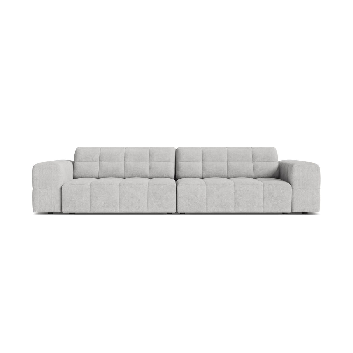 Chicago 4-Sitzer Sofa aus Chenille in Silber (Eden 17 Silver), 252x102 cm von Cosmopolitan Design – Bild 1