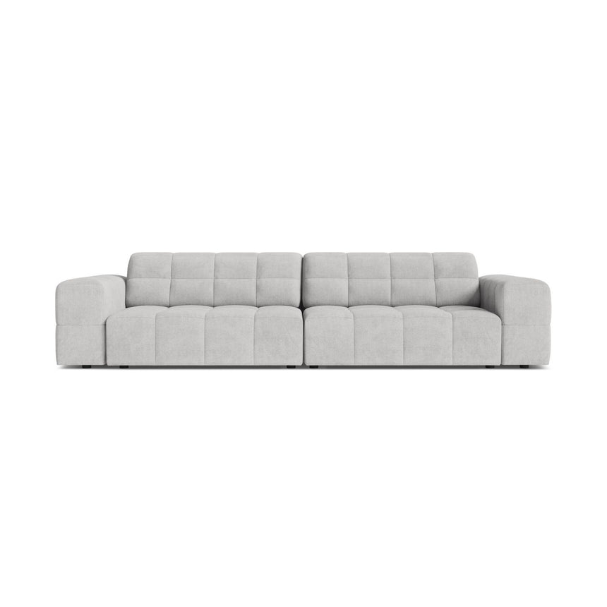 Chicago 4-Sitzer Sofa aus Chenille in Silber (Eden 17 Silver), 252x102 cm von Cosmopolitan Design – Bild 1
