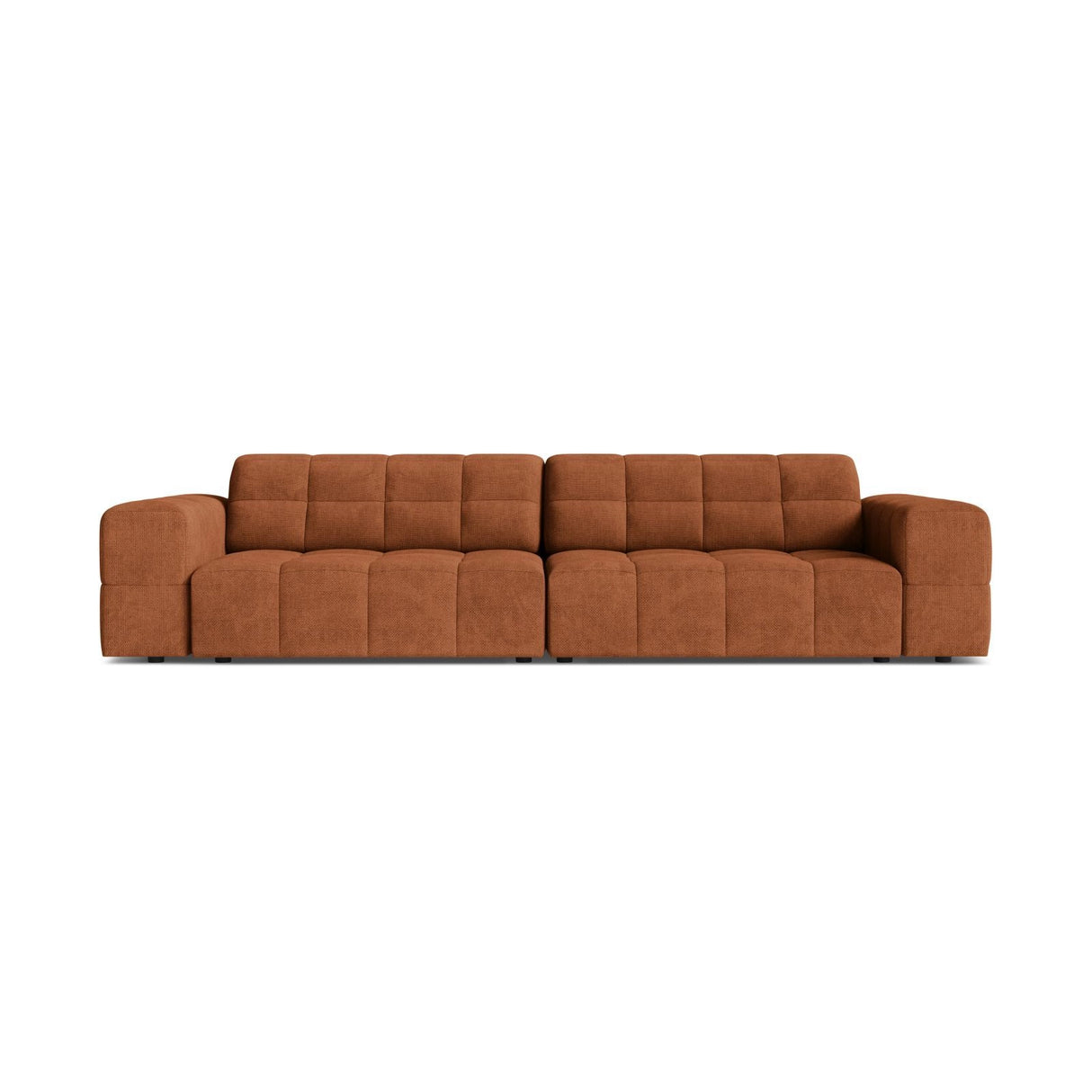 Chicago 4-Sitzer Sofa aus Chenille in Ziegel (Eden 10 Terra), 252x102 cm von Cosmopolitan Design – Bild 1