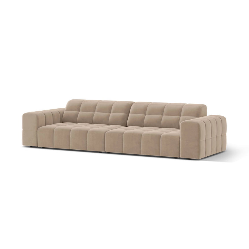 Chicago 4-Sitzer Sofa aus Samt in Beige (Venus 2928), 252x102 cm von Cosmopolitan Design – Bild 3