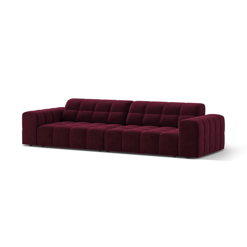 Chicago 4-Sitzer Sofa aus Samt in Burgund (Venus 2932), 252x102 cm von Cosmopolitan Design – Bild 3