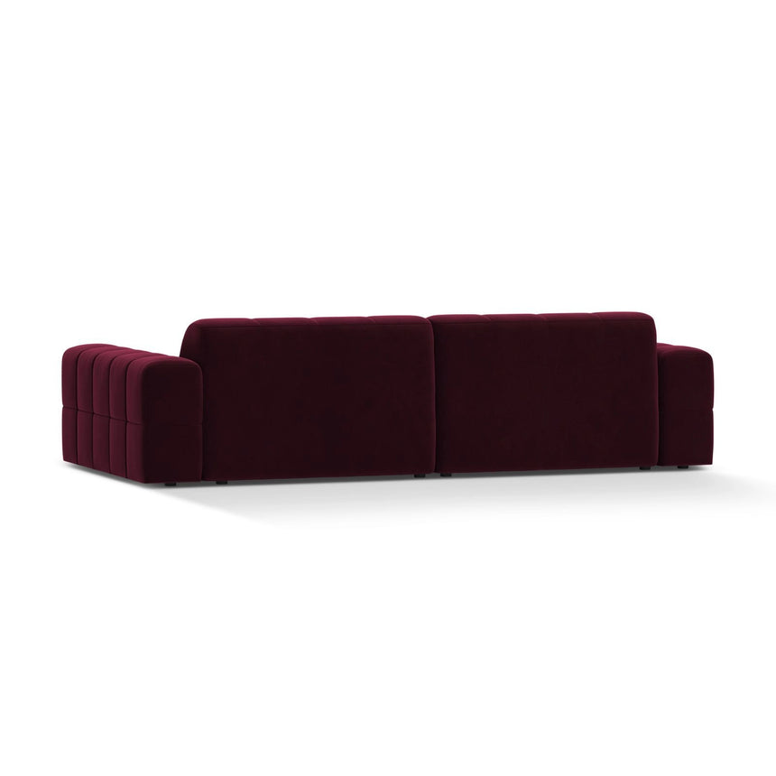 Chicago 4-Sitzer Sofa aus Samt in Burgund (Venus 2932), 252x102 cm von Cosmopolitan Design – Bild 4