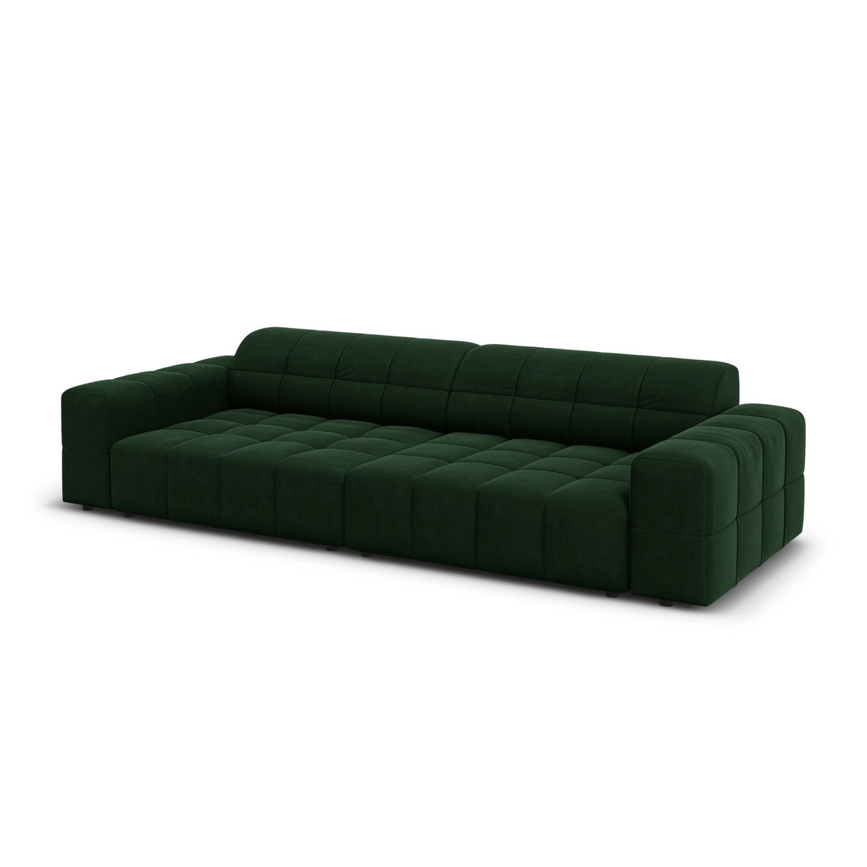 Chicago 4-Sitzer Sofa aus Samt in Flaschengrün (Bluvel 78), 244x102x70 cm von Cosmopolitan Design – Bild 4
