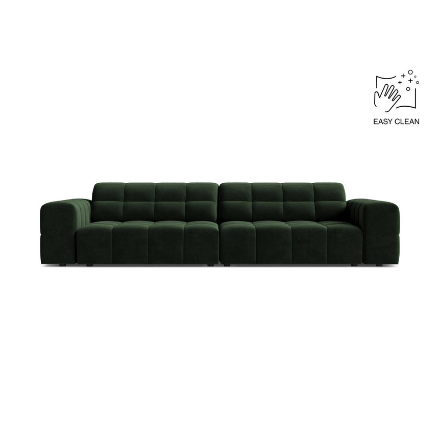 Chicago 4-Sitzer Sofa aus Samt in Flaschengrün (Venus 2940), 252x102 cm von Cosmopolitan Design – Bild 1