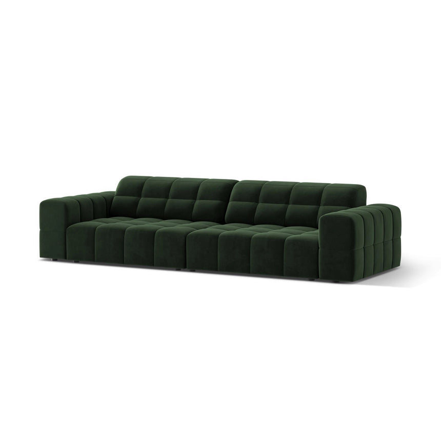 Chicago 4-Sitzer Sofa aus Samt in Flaschengrün (Venus 2940), 252x102 cm von Cosmopolitan Design – Bild 3