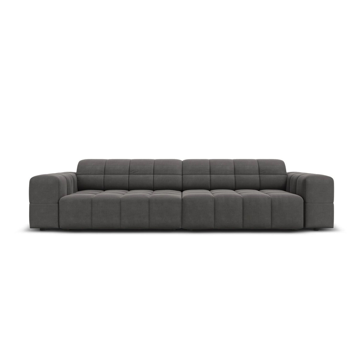 Chicago 4-Sitzer Sofa aus Samt in Grau (Bluvel 14), 244x102x70 cm von Cosmopolitan Design – Bild 1