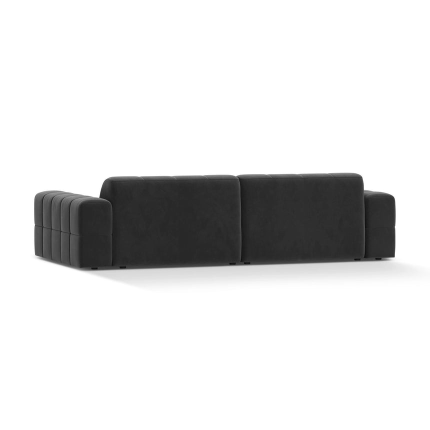 Chicago 4-Sitzer Sofa aus Samt in Grau (Venus 2930), 252x102 cm von Cosmopolitan Design – Bild 4