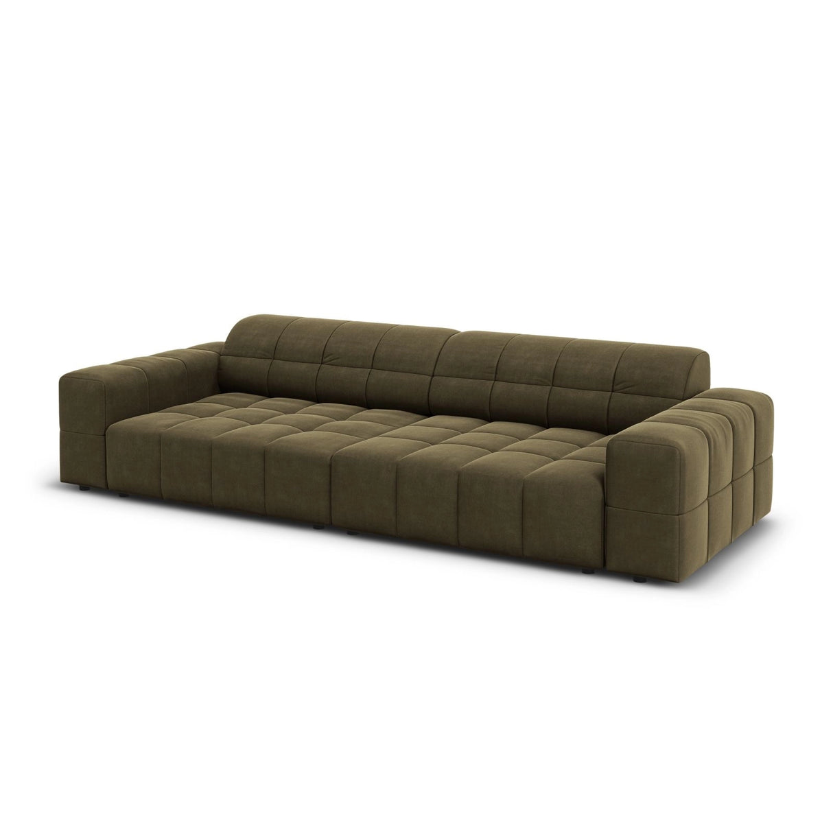 Chicago 4-Sitzer Sofa aus Samt in Grün (Bluvel 77), 244x102x70 cm von Cosmopolitan Design – Bild 4