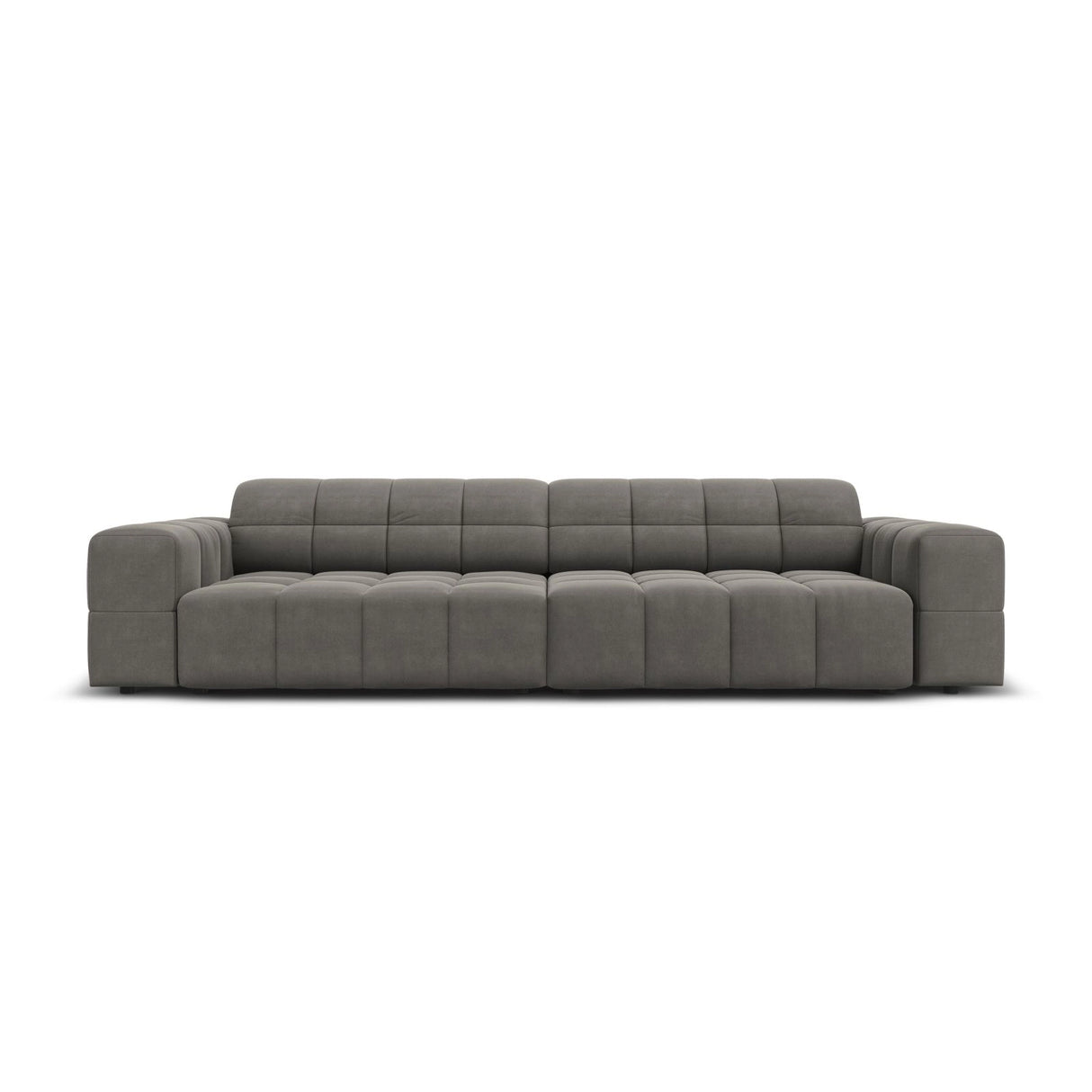 Chicago 4-Sitzer Sofa aus Samt in Hellgrau (Bluvel 13), 244x102x70 cm von Cosmopolitan Design – Bild 1