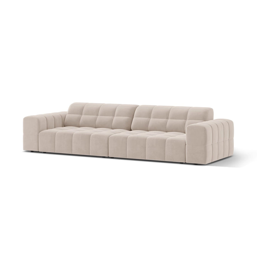 Chicago 4-Sitzer Sofa aus Samt in Leichtes Beige (Venus 2927), 252x102 cm von Cosmopolitan Design – Bild 3
