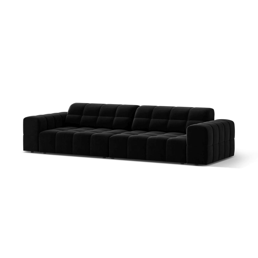 Chicago 4-Sitzer Sofa aus Samt in Schwarz (Venus 2923), 252x102 cm von Cosmopolitan Design – Bild 3