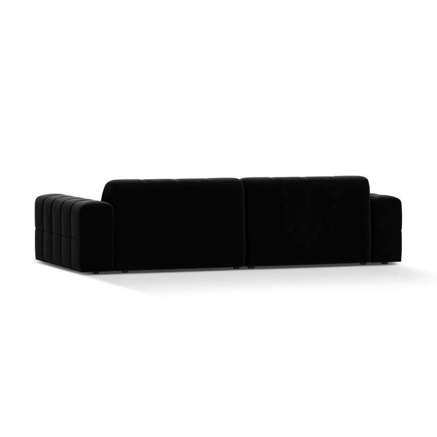 Chicago 4-Sitzer Sofa aus Samt in Schwarz (Venus 2923), 252x102 cm von Cosmopolitan Design – Bild 4