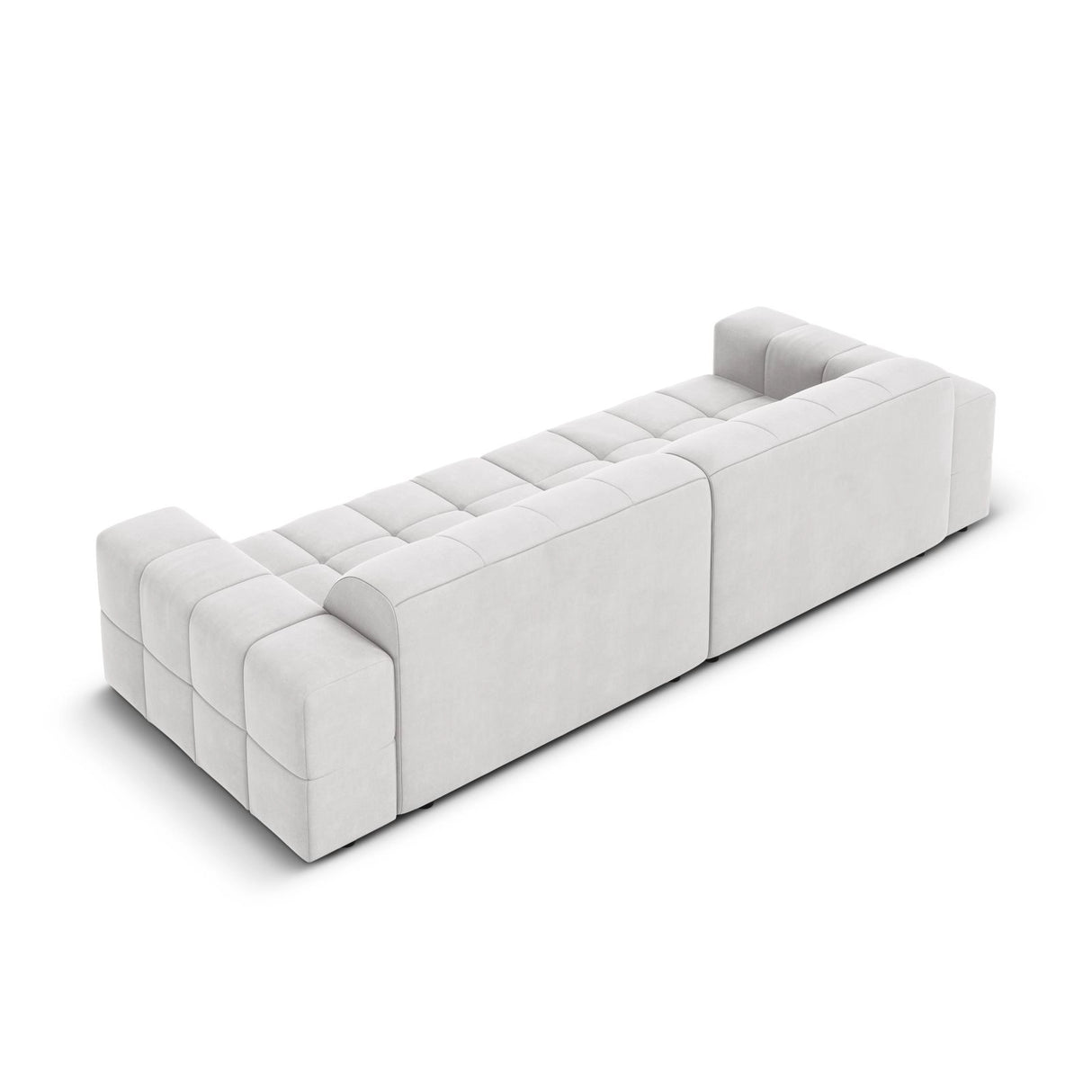 Chicago 4-Sitzer Sofa aus Samt in Silber (Bluvel 03), 244x102x70 cm von Cosmopolitan Design – Bild 5
