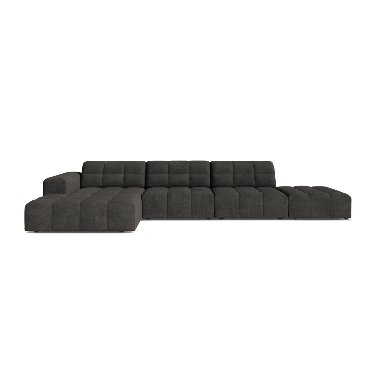 Chicago 5-Sitzer Ecksofa, Linke Seite, aus Chenille in Dunkelgrau (Eden 20 Graphite), 348x167 cm von Cosmopolitan Design – Bild 1