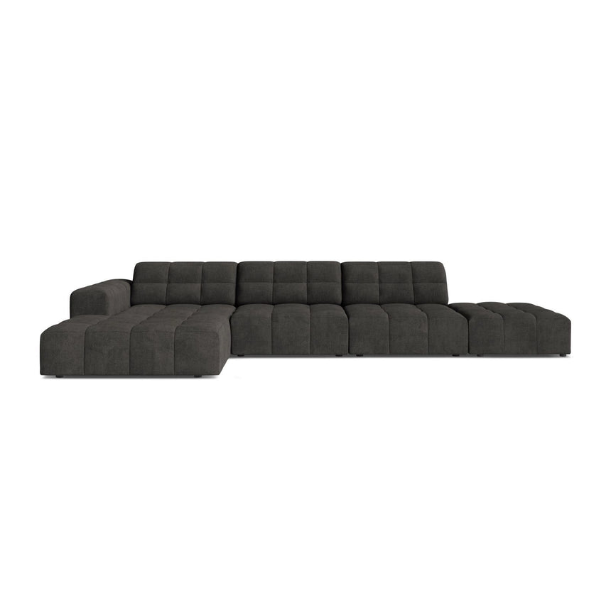 Chicago 5-Sitzer Ecksofa, Linke Seite, aus Chenille in Dunkelgrau (Eden 20 Graphite), 348x167 cm von Cosmopolitan Design – Bild 1